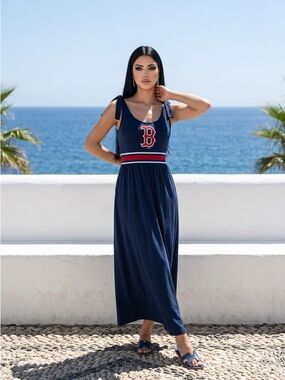 NWOT MLB Women’s Navy Boston Red Sox Tank Maxi Dress - Size Large